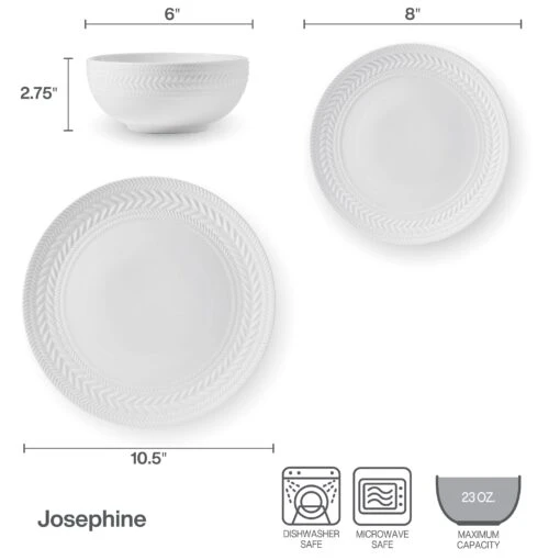 Josephine 24 Piece Dinnerware Set, Service For 8 -Kitchen Supplies Store 23 2754 5311501 infographic scaled