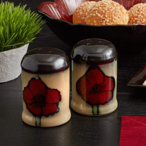 Painted Poppies Salt And Pepper Set -Kitchen Supplies Store 5106038 1