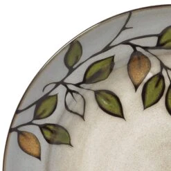 Rustic Leaves Set Of 4 Dinner Plates -Kitchen Supplies Store 5106147 1