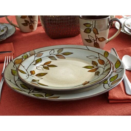 Rustic Leaves Set Of 4 Salad Plates -Kitchen Supplies Store 5106152 2