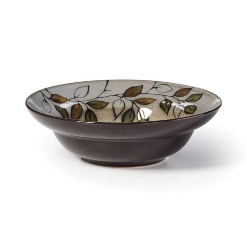 Rustic Leaves Set Of 4 Rim Soup Cereal Bowls -Kitchen Supplies Store 5106153 1