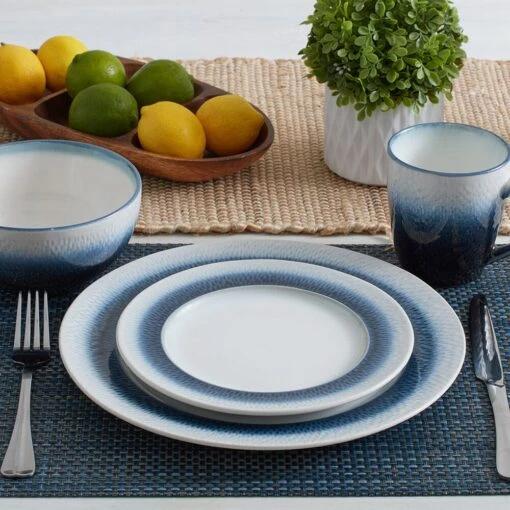 Eclipse Blue 16 Piece Dinnerware Set, Service For 4 -Kitchen Supplies Store 5154855 1