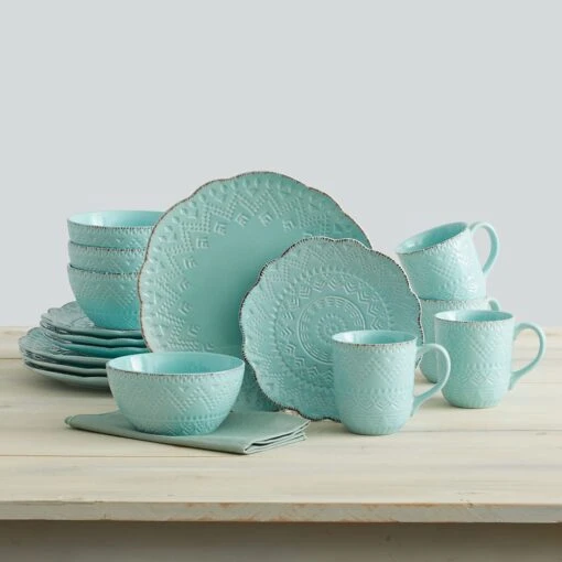 Remembrance Teal Dinnerware Set -Kitchen Supplies Store 5177557 1