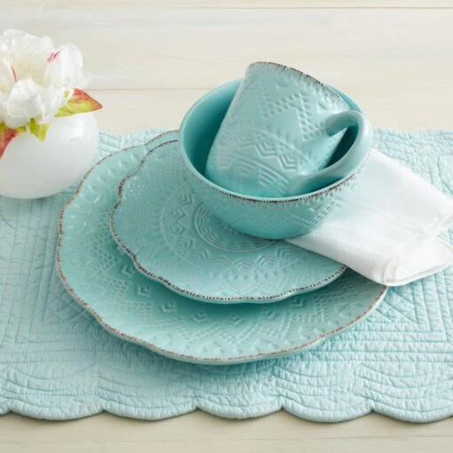 Remembrance Teal Dinnerware Set -Kitchen Supplies Store 5177557 2