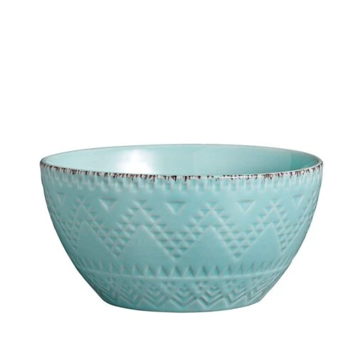 Remembrance Teal Set Of 4 Soup Cereal Bowls -Kitchen Supplies Store 5179999