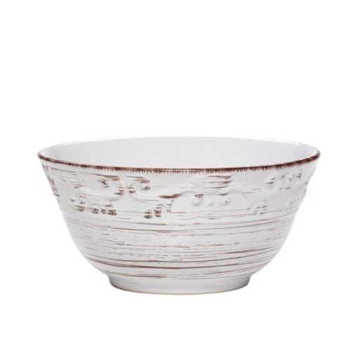 Trellis White Set Of 4 Soup Cereal Bowls -Kitchen Supplies Store 5207539