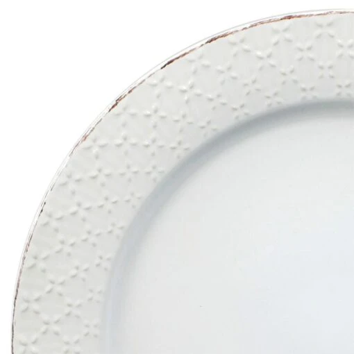 French Lace Set Of 4 White Dinner Plates -Kitchen Supplies Store 5211101 1 1