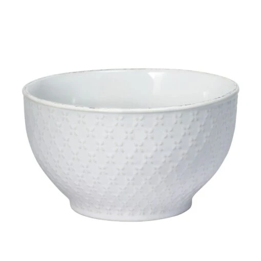 French Lace Set Of 4 White Soup Cereal Bowls -Kitchen Supplies Store 5211119 1