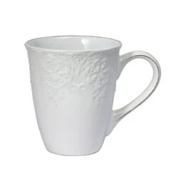 French Lace Set Of 4 White Mugs -Kitchen Supplies Store 5211156