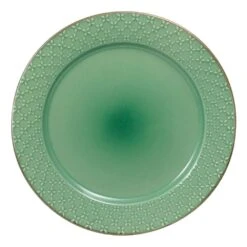 French Lace Set Of 4 Green Dinner Plates -Kitchen Supplies Store 5211162