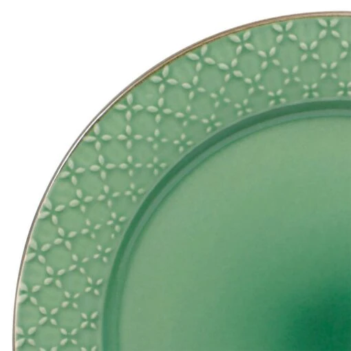 French Lace Set Of 4 Green Dinner Plates -Kitchen Supplies Store 5211162 1 1