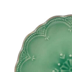 French Lace Set Of 4 Green Salad Plates -Kitchen Supplies Store 5211163 1 1