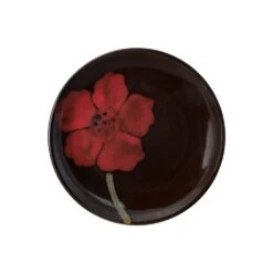 Painted Poppies Set Of 4 Appetizer Plates -Kitchen Supplies Store 5233252