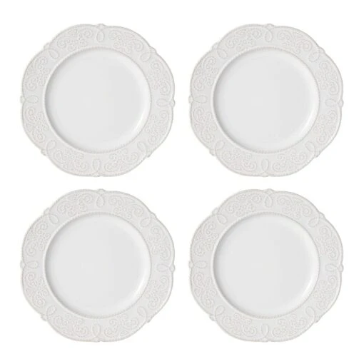 Abby White 16 Piece Dinnerware Set, Service For 4 -Kitchen Supplies Store 5267392 CO3