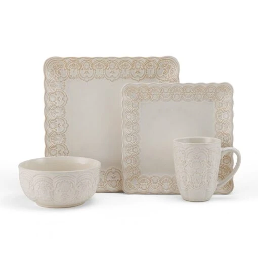 Madeleine 16 Piece Dinnerware Set, Service For 4 -Kitchen Supplies Store 5270501 4pc onWhite