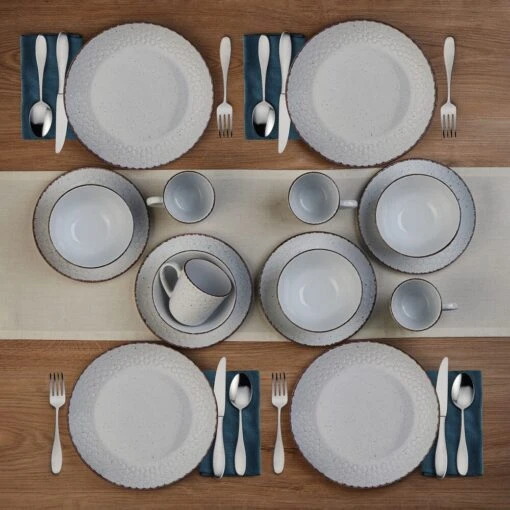 Bumble Bee White 16 Piece Dinnerware Set, Service For 4 -Kitchen Supplies Store 5274285 Web Lifestyle 1