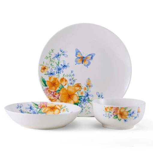 Anna 18 Piece Dinnerware Set, Service For 6 -Kitchen Supplies Store 5275547 Anna 3pps onWhite