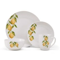 Lemons 16 Piece Dinnerware Set, Service For 4 -Kitchen Supplies Store 5276340 4pps onWhite