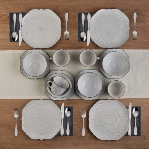 Isabella Gray 16 Piece Dinnerware Set, Service For 4 -Kitchen Supplies Store 5280759 16pc lifestyle2