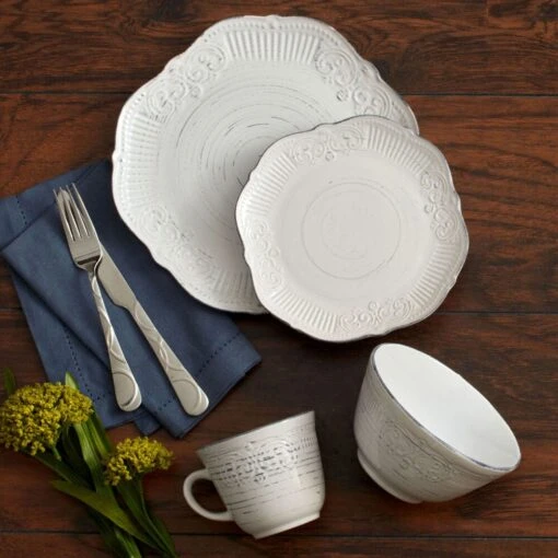 Isabella Gray 16 Piece Dinnerware Set, Service For 4 -Kitchen Supplies Store 5280759 4pps 9 23 21