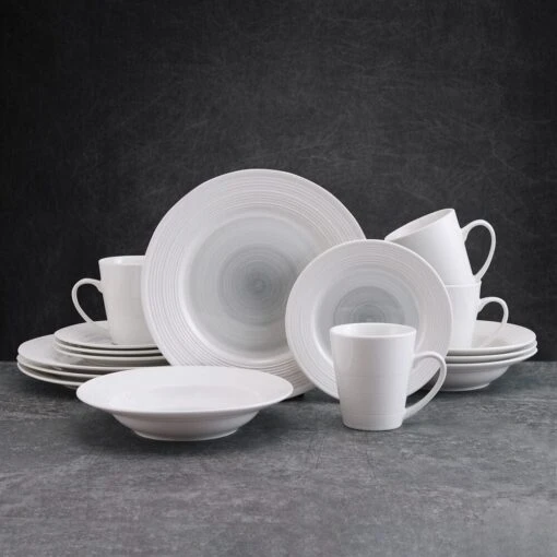 Annie Gray 16 Piece Dinnerware Set, Service For 4 -Kitchen Supplies Store 5286602 Annie Gray 16pc lifestyle 1