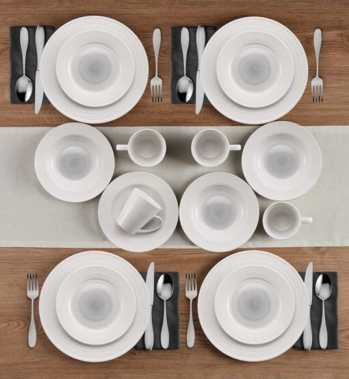 Annie Gray 16 Piece Dinnerware Set, Service For 4 -Kitchen Supplies Store 5286602 Annie Gray 16pc lifestyle 2