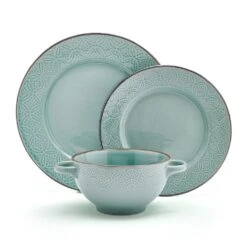 Kori Sage 12 Piece Dinnerware Set, Service For 4 -Kitchen Supplies Store 5291252 PFZ Kori Sage 3pc silo