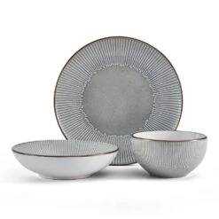 Arlie Gray 12 Piece Dinnerware Set, Service For 4 -Kitchen Supplies Store 5291360 PFZ Arlie Gray 3pc Silo