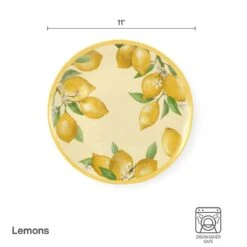 Lemons Set Of 4 Outdoor Melamine Dinner Plates -Kitchen Supplies Store 5293373 dinner infographic