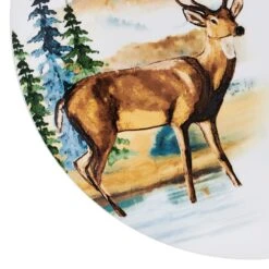 Woodland Animals 12 Piece Dinnerware Set, Service For 4 -Kitchen Supplies Store 5293649 SN WoodlandAnimals dinnerplate detail