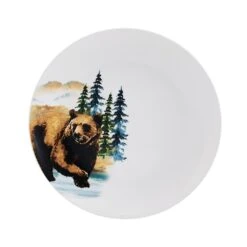 Woodland Animals 12 Piece Dinnerware Set, Service For 4 -Kitchen Supplies Store 5293649 SN WoodlandAnimals saladplate silo