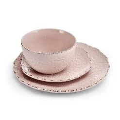 Chateau Pink 12 Piece Dinnerware Set, Service For 4 -Kitchen Supplies Store 5296079 3Qupdated