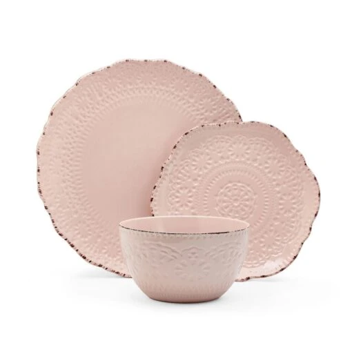 Chateau Pink 12 Piece Dinnerware Set, Service For 4 -Kitchen Supplies Store 5296079 PFZ Chateau Pink 3pc Set FR