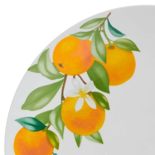 Oranges 12 Piece Dinnerware Set, Service For 4 -Kitchen Supplies Store 5296703 SN Oranges dinner plate detail