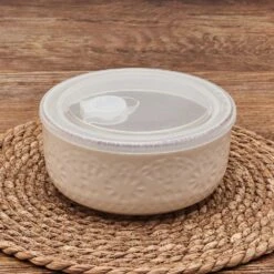 Chateau Cream Set Of 2 Storage Bowls With Lids -Kitchen Supplies Store 5297030 Chateau Bowl Lifestyle Angle