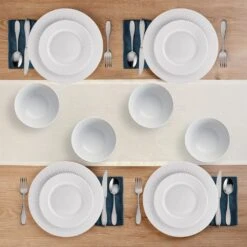 Cassie 12 Piece Dinnerware Set, Serivce For 4 -Kitchen Supplies Store 5297430 Cassie 12pc topview