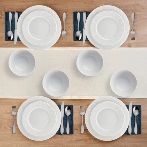 Jules 12 Piece Dinnerware Set, Service For 4 -Kitchen Supplies Store 5297460 Jules 12pc topview