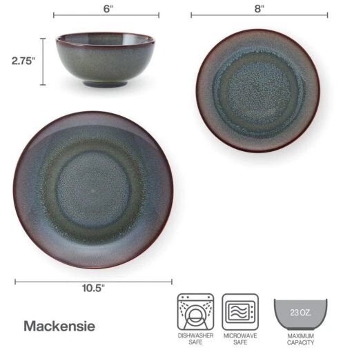 Mackensie 12 Piece Dinnerware Set, Service For 4 -Kitchen Supplies Store 5305444 IG Mackensie12PCDinnerwareSet