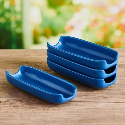 Callie Blue Set Of 4 Corn Dishes -Kitchen Supplies Store Callie Blue Set of 4 Corn Dishes 5293887 2