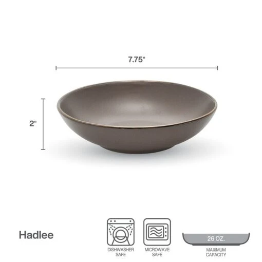 Hadlee Grey Set Of 4 Pasta Bowls -Kitchen Supplies Store Hadlee Grey Set of 4 Pasta Bowls 5294492 3