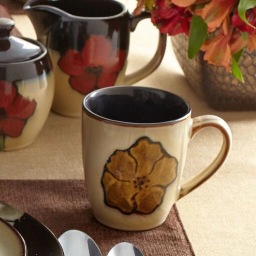 Painted Poppies Set Of 4 Mugs -Kitchen Supplies Store PaintedPoppies mug 34057980 12e3 4661 be28 650a2f7ee049