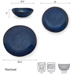 Racheal 12 Piece Dinnerware Set, Service For 4 -Kitchen Supplies Store Rachael Blue 12 Piece Dinnerware Set 5312991 4