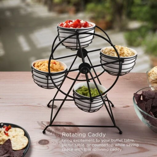 Ferris Wheel Entertaining Dip Bowl Serving Caddy -Kitchen Supplies Store Rotating Entertaining Caddy 5312721 5 bf9805c1 269b 484c 863d 575e16bf9768