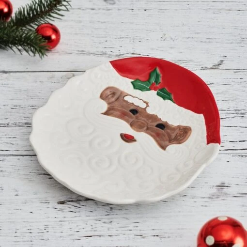 Winterberry® African American Santa Figural Cookie Plate -Kitchen Supplies Store Winterberry African American Santa Figural Cookie Plate 5308738 2