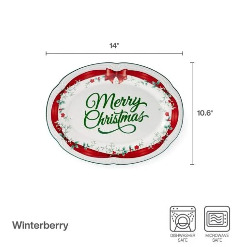 Winterberry® Red Ribbon Platter -Kitchen Supplies Store Winterberry Red Ribbon Platter 5308109 4