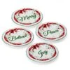 Winterberry® Set Of 4 Red Ribbon Salad Plates -Kitchen Supplies Store Winterberry Set of 4 Red Ribbon Salad Plates 5308110 1