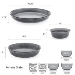 Amara Slate 6 Piece Dinnerware Bowl Set, Service For 2 -Kitchen Supplies Store amara slate 6 piece dinnerware bowl set service for 2 5305446 5 e42d800d f7c2 42ce a1a5 5145447d9956