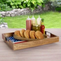 American Flag Lazy Susan Serve Tray -Kitchen Supplies Store american flag lazy susan serve tray 5266467 4