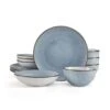 Arlie Blue 12 Piece Dinnerware Set, Service For 4 -Kitchen Supplies Store arlie blue 12 piece dinnerware set service for 4 5291358 1