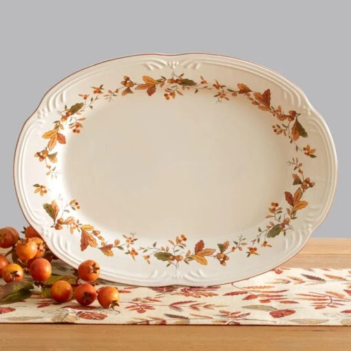 Autumn Berry Oval Platter -Kitchen Supplies Store autumn berry oval platter 5189119 2